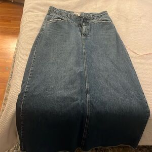 We the free long denim skirt